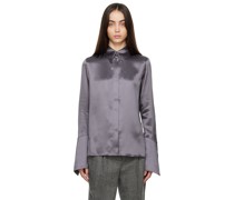 Gray Twisted Cuff Shirt