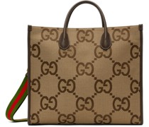 Beige Jumbo GG Tote