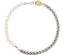 Silver & White Freshwater Pearl Necklace