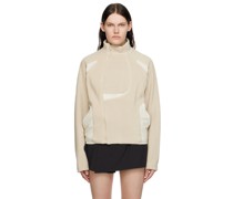 Beige Paneled Jacket