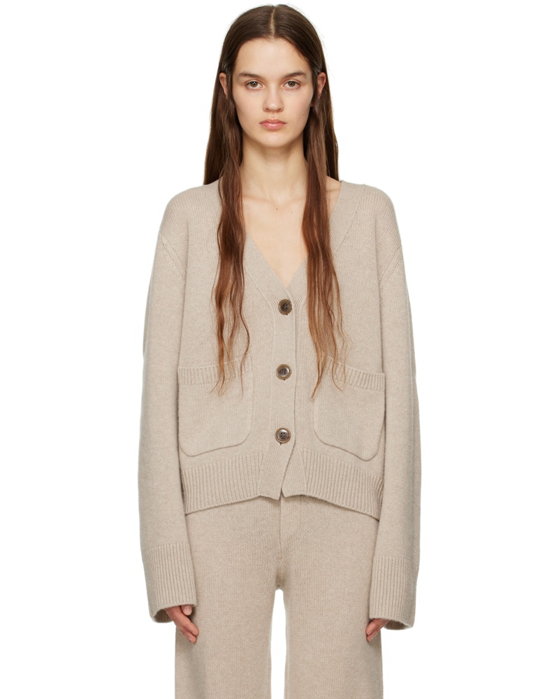 Lisa Yang Damen Beige 'The Danni' Cardigan Lisa Yang Damen Beige 'The Danni' Cardigan
