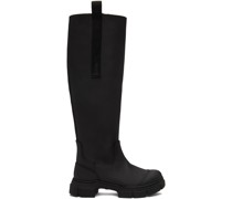 Black Recycled Rubber Country Boots
