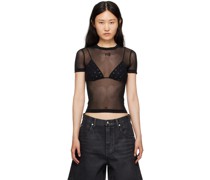 Black Semi-Sheer T-Shirt