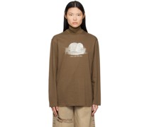 Brown Graphic Turtleneck