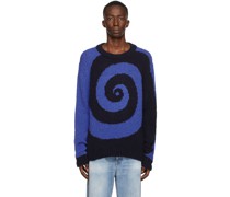 Black & Blue Swirled Sweater