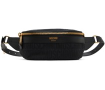 Black Jacquard Belt Bag
