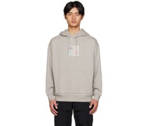 Gray Embroidered Hoodie