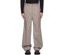 Gray Pleated Trousers