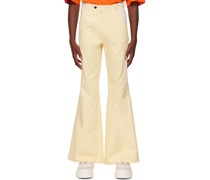 Off-White & Yellow Ojo Trousers