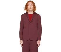 Burgundy Milan Rib Blazer