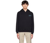 Black Overlock Stitch Hoodie