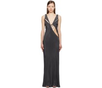 Gray Triquetra Contoured Maxi Dress