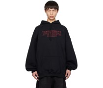 Black Printed Hoodie