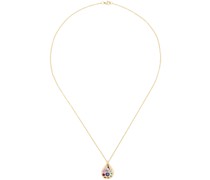 Gold & Sapphire Medium Petal Necklace