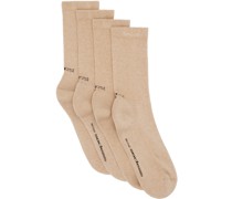 Two-Pack Beige Socks