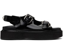 Black Pearl Daisy Platform Sandals