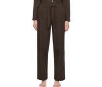 Brown Drawstring Pyjama Pants