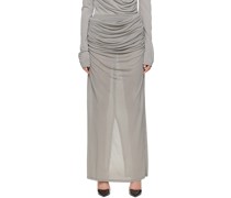 SSENSE Exclusive Gray Draped Midi Skirt
