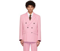 Pink Double-Breasted Blazer
