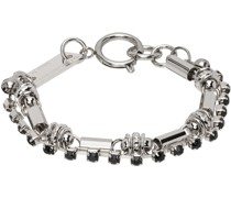 Silver & Black Chain Bracelet