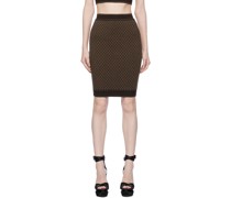 Brown Mini Monogram Midi Skirt