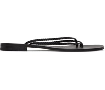 Black Bamboo Flip Flop Sandals