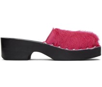 Pink Hairy Clogs
