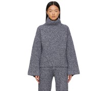 Grey Wool Turtleneck Sweater