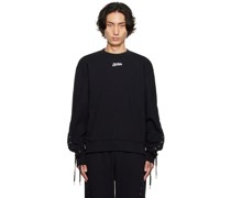 Black 'The Lace-Up JPG' Sweatshirt