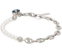 SSENSE Exclusive Silver & White Maddy Bracelet