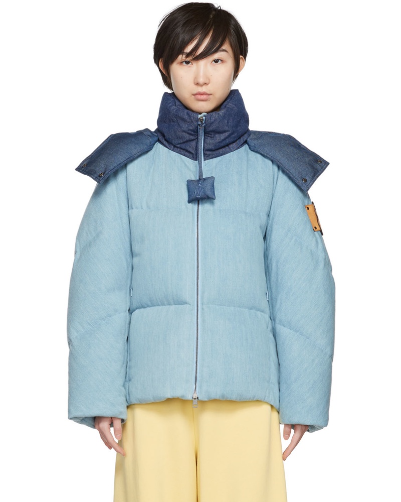 Moncler Damen 1 Moncler JW Anderson Blue Whinfell Down Jacket