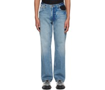 Blue Cut Out Boyfriend Jeans