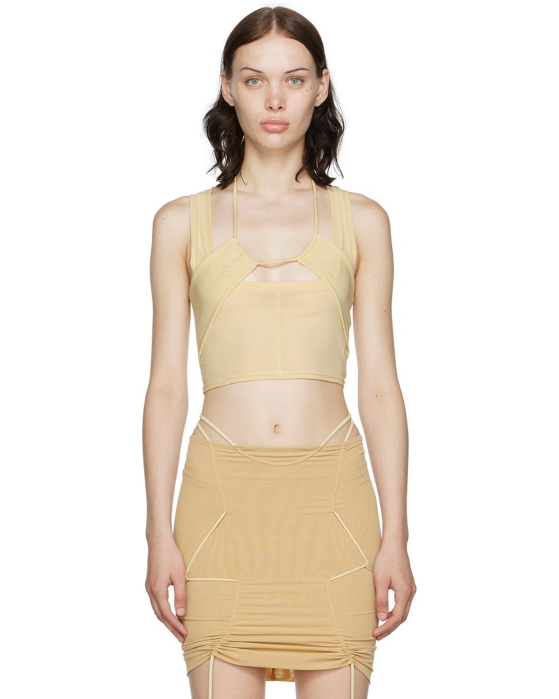 ORIENS Damen SSENSE Exclusive Beige Illusion Top