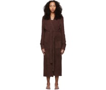 Brown Cozy Knit Robe
