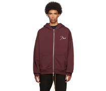 Burgundy Zip-Up Hoodie