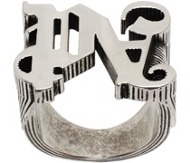 Silver 'PA' Monogram Ring