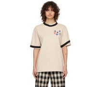 Beige Appliqué T-Shirt