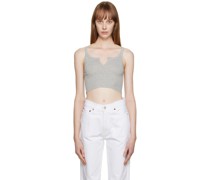 Gray Cropped Tank Top
