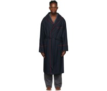 Navy Flannel Robe