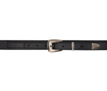 Black Minimal Western Belt