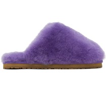 Purple Shearling Slippers