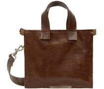 Brown Small Zip Shopper Bag