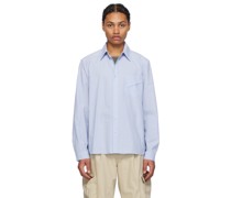 Blue Pleated Shirt