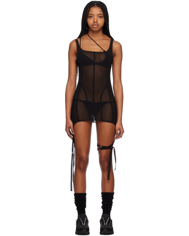 Hyein Seo Damen Black Sheer Minidress