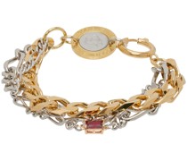 Gold Multi Row Chains Bracelet