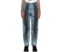 Blue Spray Painted Jeans
