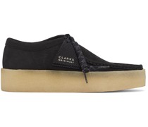 Black Nubuck Wallabee Cup Lace-Up Shoes