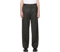Gray Tapered Trousers
