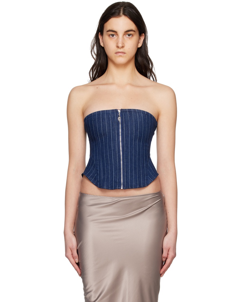 Miaou Damen Blue Hannah Jewett Edition Riley Denim Tank Top