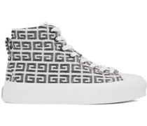 White 4G Jacquard City Sneakers